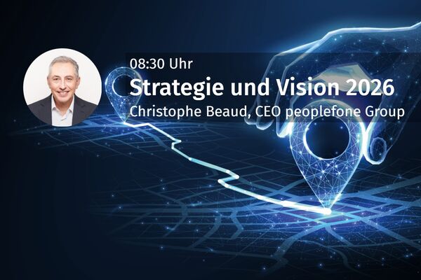 Startfolie mit Referent, Vortragstitel und Uhrzeit.