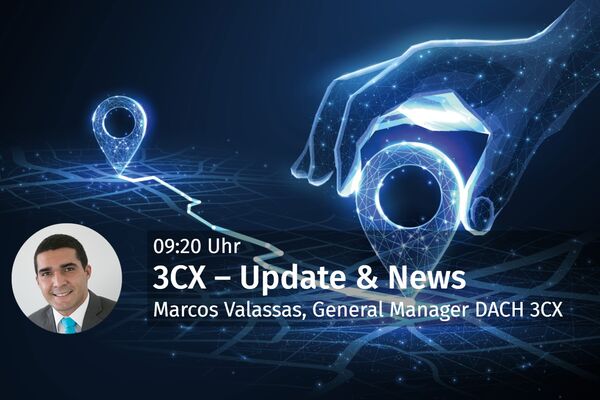 Startfolie mit Referent, Vortragstitel und Uhrzeit.