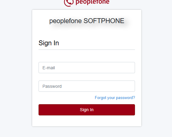 Desktop vom peoplefone Softphone.